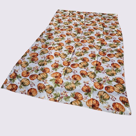 Autumn Harvest Fall Thanksgiving Pumpkin Tablecloth Table Cover Rectangle - Picture 15 of 15